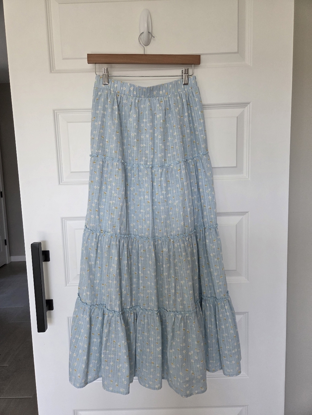 BP Tiered Cotton Maxi Skirt